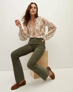 Veronica Beard Clarina Floral Silk-Georgette Top