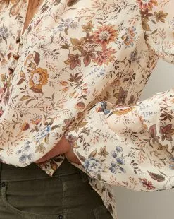 Veronica Beard Clarina Floral Silk-Georgette Top 8 Veronica Beard Clarina Floral Silk-Georgette Top -Veronica Beard Sales 2023 2308GGT0640581 ECRUMULTI PRODUCT 03