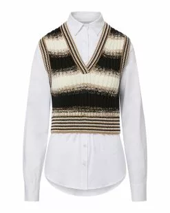 Veronica Beard Spear Mixed-Media Sweater -Veronica Beard Sales 2023 2308KA1490246 e107deda 5939 4954 ab93 fe2617d8fed7