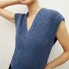Veronica Beard Arida Knit Vest -Veronica Beard Sales 2023 2308KA1590229 BLUE PRODUCT 01