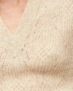 Veronica Beard Arida Knit Vest -Veronica Beard Sales 2023 2308KA1590229 HEATHERSAND PRODUCT 03