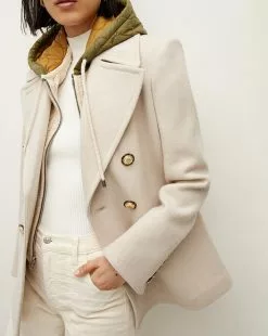 Veronica Beard Amira Wool-Blend Dickey Coat -Veronica Beard Sales 2023 2308KA2250230 ARMY OATMEAL PRODUCT 02