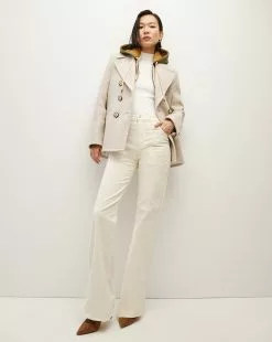 Veronica Beard Amira Wool-Blend Dickey Coat -Veronica Beard Sales 2023 2308KA2250230 ARMY OATMEAL PRODUCT 03