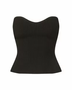 Veronica Beard Azura Strapless Knit Top -Veronica Beard Sales 2023 2308KS1290211 BLACK
