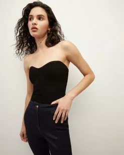 Veronica Beard Azura Strapless Knit Top