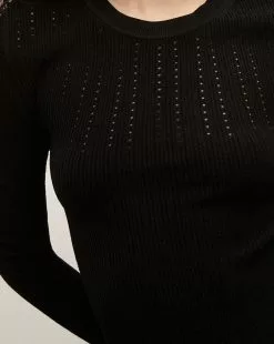 Veronica Beard Nami Knit Dress -Veronica Beard Sales 2023 2308KS1290219 BLK PRODUCT 03