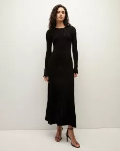 Veronica Beard Nami Knit Dress -Veronica Beard Sales 2023 2308KS1290219 BLK PRODUCT 04