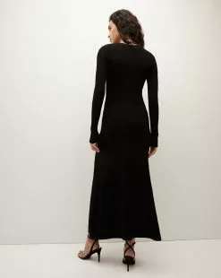 Veronica Beard Nami Knit Dress -Veronica Beard Sales 2023 2308KS1290219 BLK PRODUCT 05