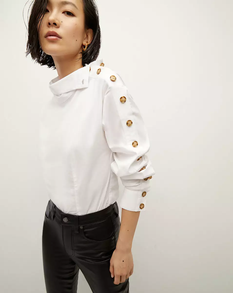 Veronica Beard Fauri Asymmetrical Poplin Shirt 1 Veronica Beard Fauri Asymmetrical Poplin Shirt