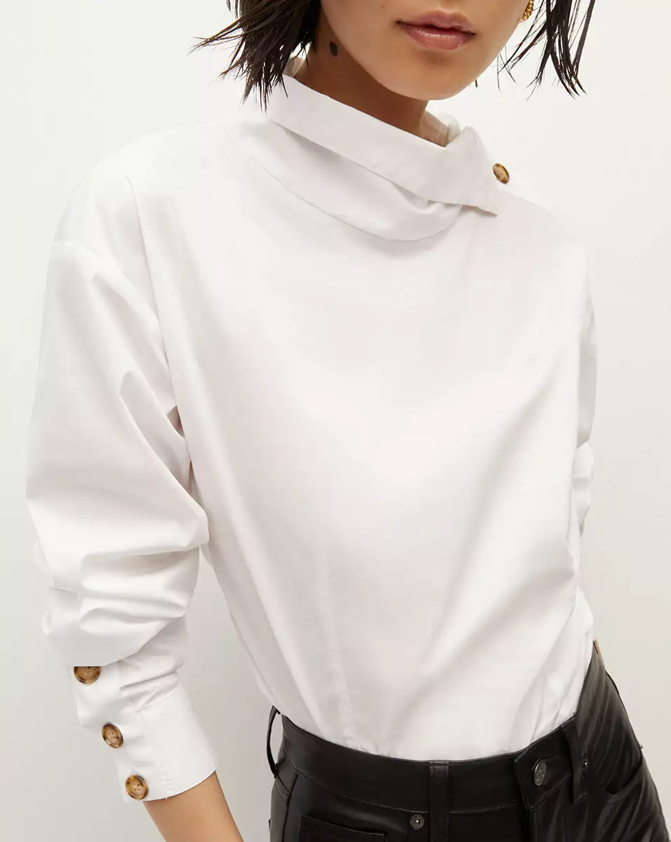 Veronica Beard Fauri Asymmetrical Poplin Shirt 3 Veronica Beard Fauri Asymmetrical Poplin Shirt - Image 3