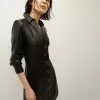 Veronica Beard Garrett Vegan Leather Dress -Veronica Beard Sales 2023 2308LT5120720 BLK PRODUCT 01