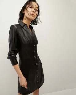 Veronica Beard Garrett Vegan Leather Dress