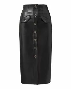 Veronica Beard Barrie Vegan Leather Skirt 11 Veronica Beard Barrie Vegan Leather Skirt -Veronica Beard Sales 2023 2308LT5130342 BLACK