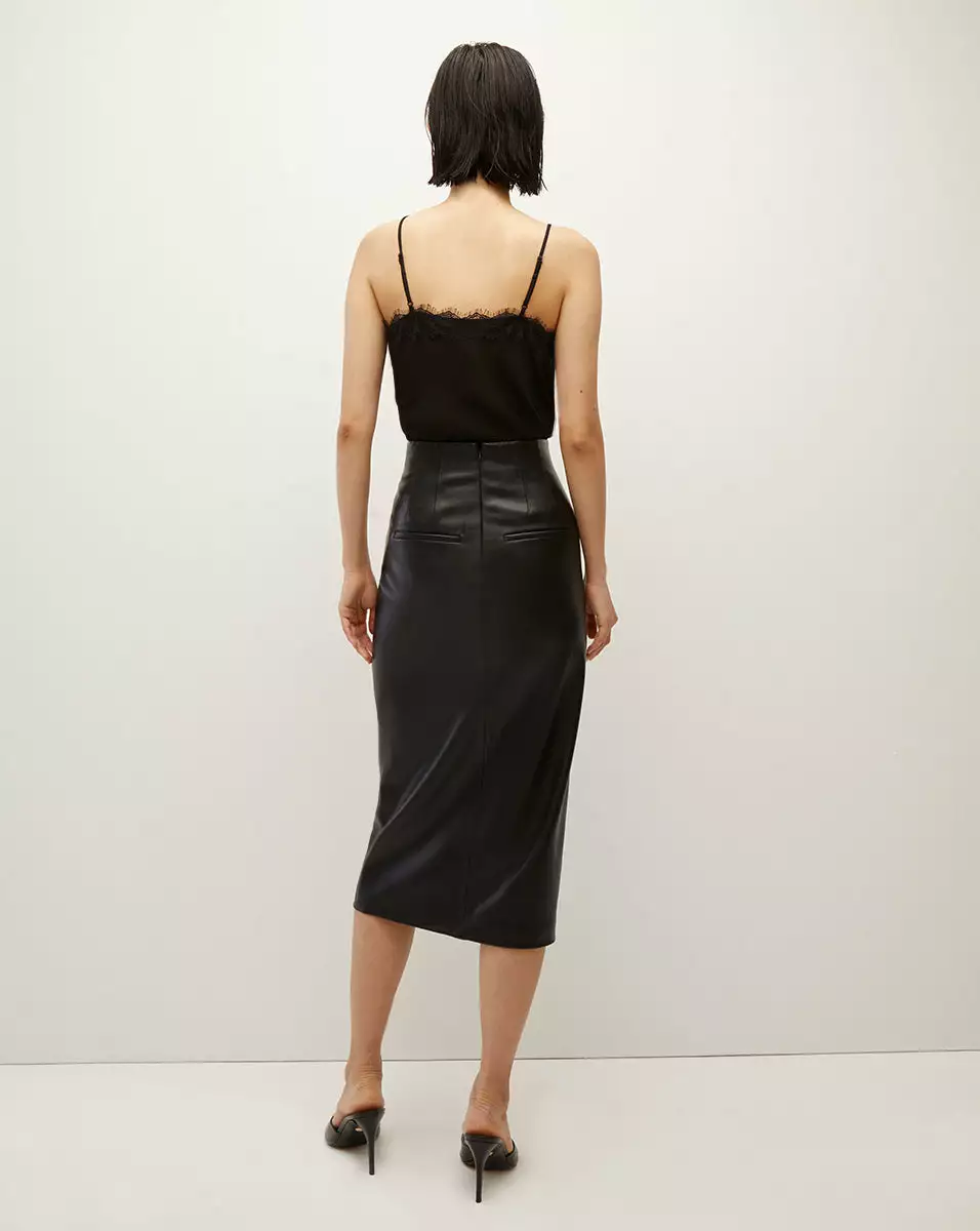 Veronica Beard Barrie Vegan Leather Skirt 5 Veronica Beard Barrie Vegan Leather Skirt - Image 5