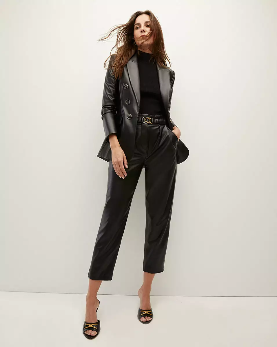 Veronica Beard Coolidge Vegan Leather Pant 4 Veronica Beard Coolidge Vegan Leather Pant - Image 4