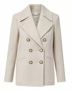 Veronica Beard Amira Wool-Blend Dickey Coat -Veronica Beard Sales 2023 2308OW02470261 HEATHER BIRCH