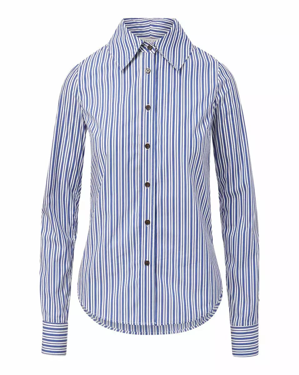 Veronica Beard Libby Striped Poplin Button-Down Shirt 7 Veronica Beard Libby Striped Poplin Button-Down Shirt - Image 7