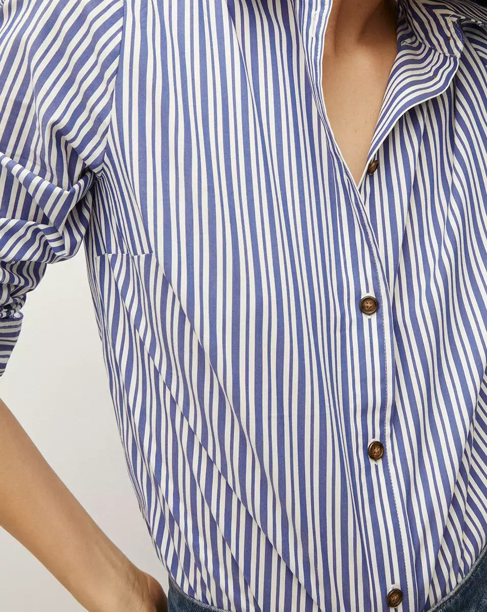 Veronica Beard Libby Striped Poplin Button-Down Shirt 3 Veronica Beard Libby Striped Poplin Button-Down Shirt - Image 3