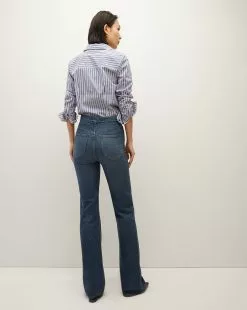 Veronica Beard Libby Striped Poplin Button-Down Shirt 10 Veronica Beard Libby Striped Poplin Button-Down Shirt -Veronica Beard Sales 2023 2308PO3540366 CLASSICBLUE OFFWHITE PRODUCT 04