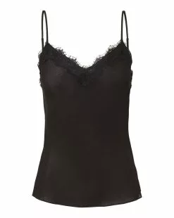 Veronica Beard Ciarlo Lace-Trim Top -Veronica Beard Sales 2023 2308SD1940614 BLACK