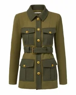 Veronica Beard Sonoma Jacket -Veronica Beard Sales 2023 2308TW4610518 ARMY LODEN