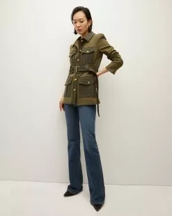 Veronica Beard Sonoma Jacket -Veronica Beard Sales 2023 2308TW4610518 ARMY LODEN PRODUCT 04