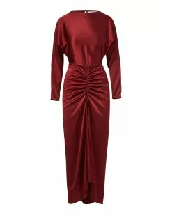 Veronica Beard Sabri Stretch-Silk Charmeuse Dress 11 Veronica Beard Sabri Stretch-Silk Charmeuse Dress -Veronica Beard Sales 2023 2309CHM0420725 MAROON