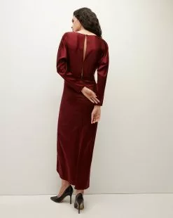 Veronica Beard Sabri Stretch-Silk Charmeuse Dress 10 Veronica Beard Sabri Stretch-Silk Charmeuse Dress -Veronica Beard Sales 2023 2309CHM0420725 MAROON PRODUCT 05