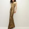 Veronica Beard Alberta LamÃ© Dress -Veronica Beard Sales 2023 2309FL2720632 BRASS PRODUCT 02