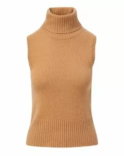 Veronica Beard Mazzy Cashmere Shell 17 Veronica Beard Mazzy Cashmere Shell -Veronica Beard Sales 2023 2309KA1290205 CAMEL