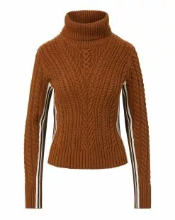 Veronica Beard Maril Lambswool Turtleneck -Veronica Beard Sales 2023 2309KA2090239 DARK OCHRE