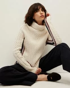 Veronica Beard Maril Lambswool Turtleneck -Veronica Beard Sales 2023 2309KA2090239 OFFWHITE PRODUCT 03