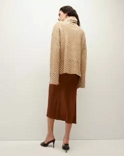 Veronica Beard Bolina Herringbone Knit Sweater -Veronica Beard Sales 2023 2309KA2790237 CAMEL PRODUCT 04