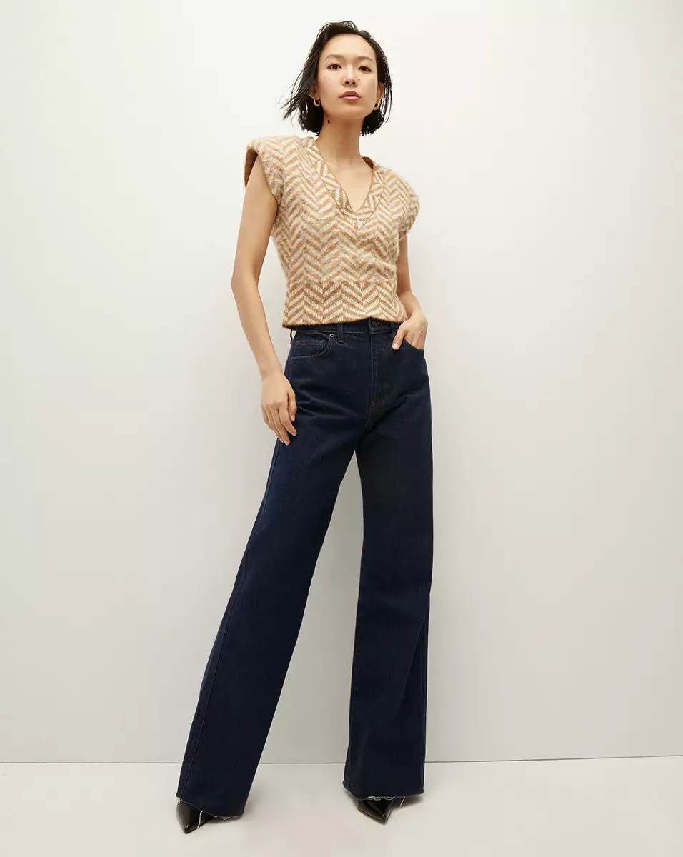 Veronica Beard Dutton Herringbone Knit Vest 2 Veronica Beard Dutton Herringbone Knit Vest - Image 2