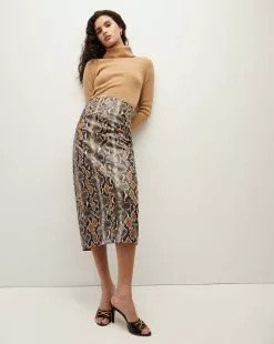 Veronica Beard Kaliyah Python Vegan Leather Skirt 8 Veronica Beard Kaliyah Python Vegan Leather Skirt -Veronica Beard Sales 2023 2309LT5430206 KHAKIMULTI PRODUCT 03