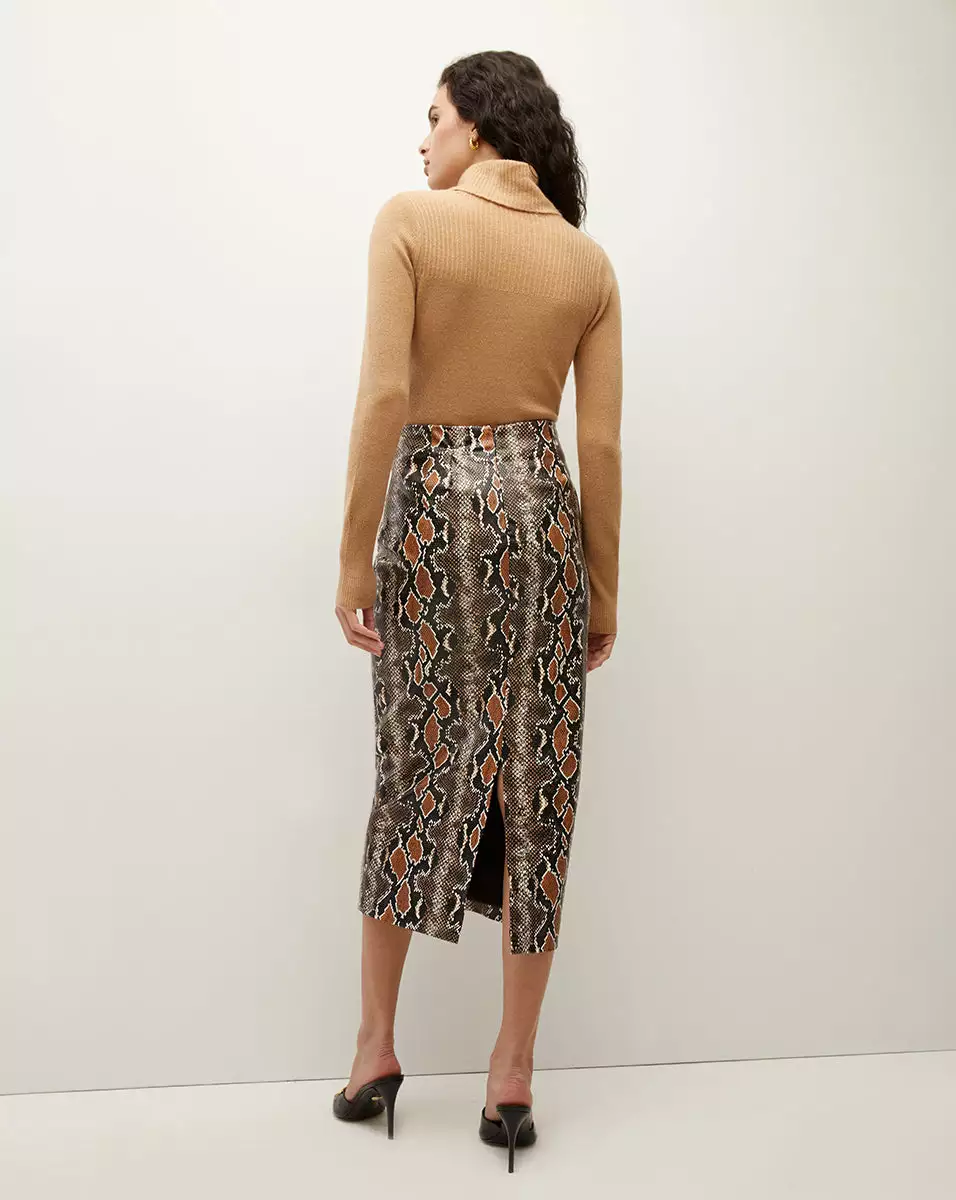 Veronica Beard Kaliyah Python Vegan Leather Skirt 5 Veronica Beard Kaliyah Python Vegan Leather Skirt - Image 5