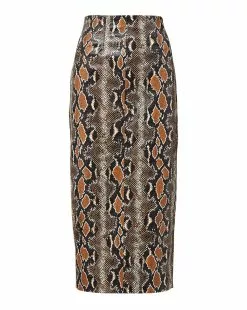 Veronica Beard Kaliyah Python Vegan Leather Skirt 11 Veronica Beard Kaliyah Python Vegan Leather Skirt -Veronica Beard Sales 2023 2309LT5430206 KHAKI MULTI