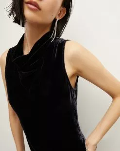 Veronica Beard Kura Velvet Dress 8 Veronica Beard Kura Velvet Dress -Veronica Beard Sales 2023 2309SU3820052 NAVY PRODUCT 03