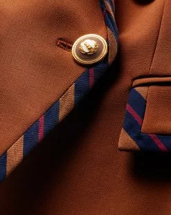 Veronica Beard Miller Striped Piping Dickey Jacket 19 Veronica Beard Miller Striped Piping Dickey Jacket -Veronica Beard Sales 2023 2309SU5710627 DARKOCHRE PRODUCT 03