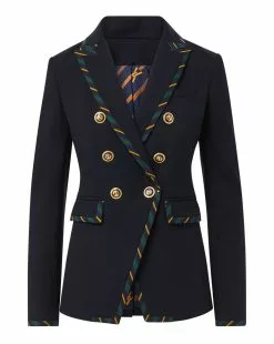 Veronica Beard Miller Striped Piping Dickey Jacket 16 Veronica Beard Miller Striped Piping Dickey Jacket -Veronica Beard Sales 2023 2309SU5710627 NAVY