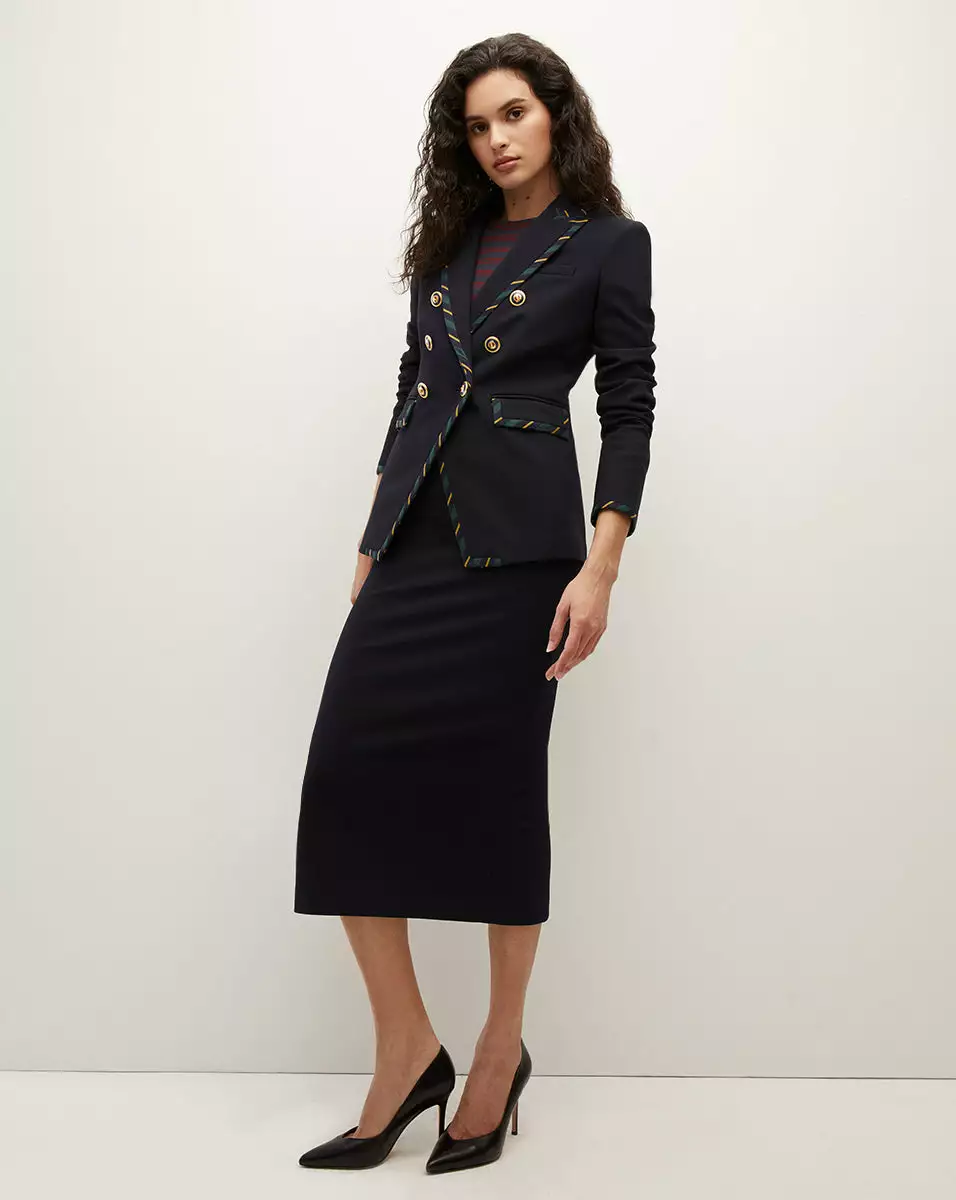 Veronica Beard Miller Striped Piping Dickey Jacket 2 Veronica Beard Miller Striped Piping Dickey Jacket - Image 2