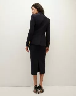 Veronica Beard Miller Striped Piping Dickey Jacket 15 Veronica Beard Miller Striped Piping Dickey Jacket -Veronica Beard Sales 2023 2309SU5710627 NAVY PRODUCT 04