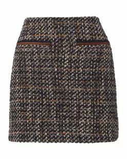 Veronica Beard Perry BouclÃ© Tweed Miniskirt -Veronica Beard Sales 2023 2309TW4730349 NAVY MULTI
