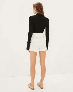 Veronica Beard Runo Linen Short 7 Veronica Beard Runo Linen Short -Veronica Beard Sales 2023 CORELN146448 OFFWHITE PRODUCT 03