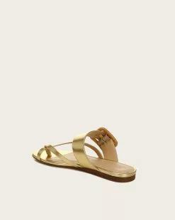 Veronica Beard Salva Metallic Leather Sandal -Veronica Beard Sales 2023 H6093L7 LIGHTGOLD PRODUCT 04
