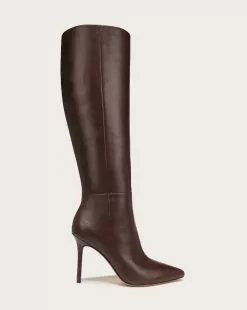 Veronica Beard Lisa Leather Tall Boot -Veronica Beard Sales 2023 I3445L2 LISATALLBOOT ESPRESSO PRODUCT 01
