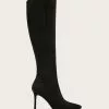 Veronica Beard Lisa Suede Tall Boot | Wide Calf -Veronica Beard Sales 2023 I4211L1 LISATALLBOOT BLACK PRODUCT 01
