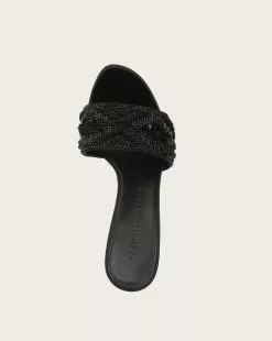 Veronica Beard Braxton Beaded Sandal -Veronica Beard Sales 2023 I4609F1 BLACK PRODUCT 03