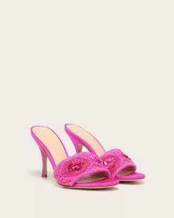 Veronica Beard Braxton Beaded Sandal -Veronica Beard Sales 2023 I4609F1 BRAXTON FUCHSIA PRODUCT 02