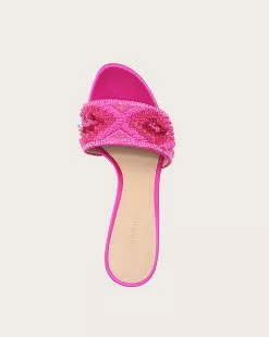 Veronica Beard Braxton Beaded Sandal -Veronica Beard Sales 2023 I4609F1 BRAXTON FUCHSIA PRODUCT 03